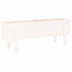 Fioriera Rialzata da Giardino Bianca 101x30x38 cm Massello Pinocod mxl 127778 - Vista aggiuntiva 2