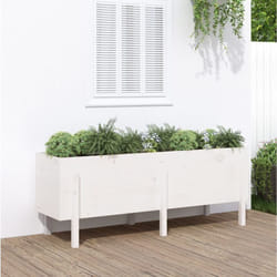Vidaxl - Fioriera Rialzata da Giardino, Flowerpot Bianca 160x50x57 cm Massello Pino