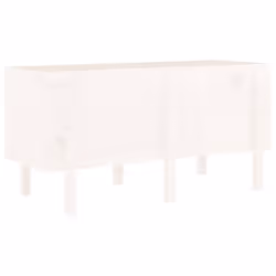 Fioriera Rialzata da Giardino Bianca 121x50x57 cm Massello Pinocod mxl 103686 - Vista aggiuntiva 2