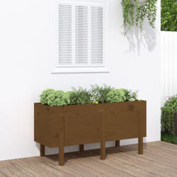 Vidaxl - Fioriera Rialzata da Giardino, Flowerpot Miele 121x50x57 cm Massello Pino