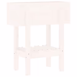 Fioriera da Giardino Bianca 62x30x69 cm Legno Massello di Pino cod mxl 118158 - Vista aggiuntiva 2