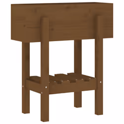 Fioriera da Giardino Miele 62x50x69 cm Legno Massello di Pino cod mxl 118157 - Vista aggiuntiva 2