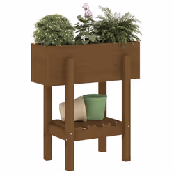 Fioriera da Giardino Miele 62x50x69 cm Legno Massello di Pino cod mxl 118157 - Vista aggiuntiva 3