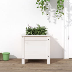 Vidaxl - Fioriera da Giardino, Flowerpot Bianca 40x40x39 cm Legno Massello di Pino