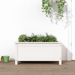Fioriera da Giardino Bianca 82,5x40x39cm Legno Massello di Pinocod mxl 127812
