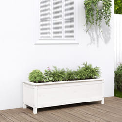 Vidaxl - Fioriera Rialzata Giardino Bianca 119,5x40x39 cm Massello Pino