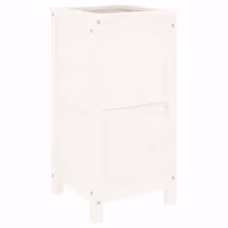 Fioriera da Giardino Bianca 40x40x78 cm Legno Massello di Pinocod mxl 127836 - Vista aggiuntiva 2