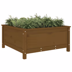 Fioriera da Giardino Miele 82,5x82,5x39 cm Legno Massello Pinocod mxl 105434 - Vista aggiuntiva 3