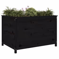Fioriera Rialzata Giardino Nera 119,5x82,5x78 cm Massello Pinocod mxl 74500 - Vista aggiuntiva 3