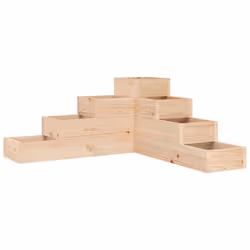 Fioriera da Giardino 4 Ripiani 80,5x79x36cm Legno Massello Pinocod mxl 110140 - Vista aggiuntiva 2