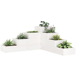 Vidaxl - Fioriera Giardino 4 Ripiani Bianca 80,5x79x36cm Massello Pino