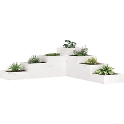 Vidaxl - Fioriera Giardino 4 Ripiani Bianca 106x104,5x36cm Massello Pino
