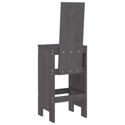 VidaXL 825354 sedia da esterno Terrazzo Legno di pino Grigio - Vista aggiuntiva 6