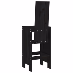 VidaXL 825356 sedia da esterno Terrazzo Legno di pino Nero - Vista aggiuntiva 6