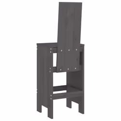 VidaXL 825361 sedia da esterno Terrazzo Legno di pino Grigio - Vista aggiuntiva 6