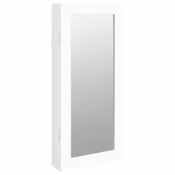 Armadio Portagioie con Specchio a Muro Bianco 30x8,5x67 cmcod mxl 95609 - Vista aggiuntiva 2