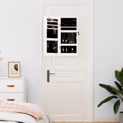 Armadio Portagioie con Specchio a Muro Bianco 30x8,5x67 cmcod mxl 95609 - Vista aggiuntiva 3