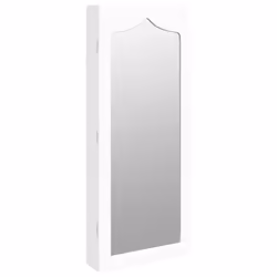 Armadio Portagioie con Specchio a Muro Bianco 37,5x10x90 cmcod mxl 71584 - Vista aggiuntiva 2
