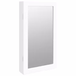 Armadio Portagioie a Specchio con Luci LED a Parete Biancocod mxl 94326 - Vista aggiuntiva 2