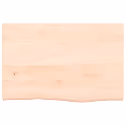 Ripiano a Parete 60x40x2 cm Legno Massello Rovere Non Trattatocod mxl 81384 - Vista aggiuntiva 3