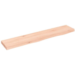 Ripiano a Parete, Mobile Moderno 100x20x4 cm Legno Massello Rovere Non Trattato Vidaxl 8883