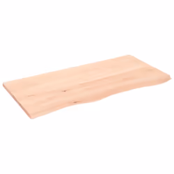 Ripiano a Parete 100x50x2 cm Legno Massello Rovere Non Trattatocod mxl 108917 - Vista aggiuntiva 2