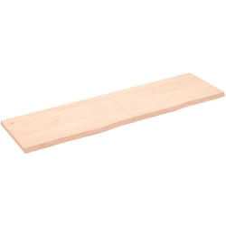 vidaXL Ripiano a Parete 180x50x(2-4) cm Massello Rovere Non Trattato