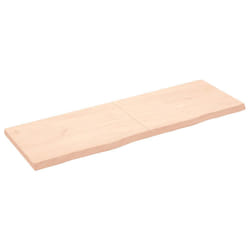 Ripiano a Parete 180x60x(2-6) cm Massello Rovere Non Trattatocod mxl 95708