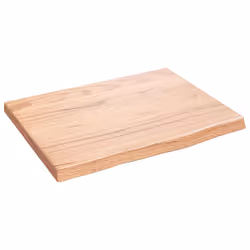 vidaXL Ripiano Muro Marrone Chiaro 40x30x2 cm Massello Rovere Trattato - Vista aggiuntiva 2