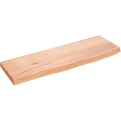 Ripiano Muro Marrone Chiaro 60x20x2 cm Massello Rovere Trattato vidaXL159369