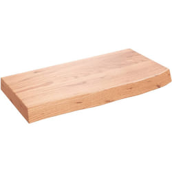 Mensole Da Parete, Ripiano Muro Marrone Chiaro 60x30x6 cm Massello Rovere Trattato vidaXL