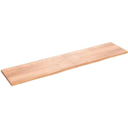 Ripiano Muro Marrone 220x50x(2-4) cm Massello Rovere Trattato vidaXL