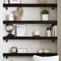 Ripiano Muro Marrone Scuro 80x10x6 cm Massello Rovere Trattato Vidaxl