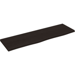 Ripiano Muro Marrone Scuro 100x30x2 cm Massello Rovere Trattato Vidaxl