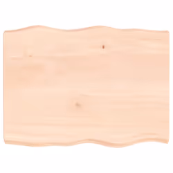 Piano per Tavolo 80x60x(2-6) cm Rovere Non Trattato Bordi Vivicod mxl 104088 - Vista aggiuntiva 2