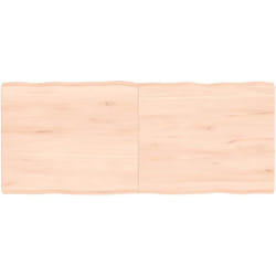 Piano per Tavolo 120x50x(2-6) cm Rovere Non Trattato Bordi Vivi - Vidaxl