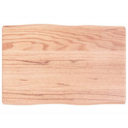 Piano Tavolo, Vassoi da tavola Rettangolare Marrone Chiaro 60x40x4 cm in Rovere Non Trattato Vidaxl