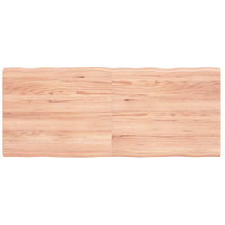 Piano Tavolo Marrone Chiaro 120x50x(2-4) cm Rovere Non Trattato - Vidaxl