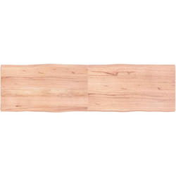 Piano Tavolo Marrone Chiaro 180x50x(2-4) cm Rovere Non Trattato - Vidaxl