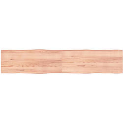 Piano Tavolo Marrone Chiaro 200x40x(2-4) cm Rovere Non Trattato - Vidaxl