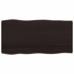 Piano Tavolo Marrone Scuro 100x50x(2-4)cm Rovere Non Trattatocod mxl 119643 - Vista aggiuntiva 2