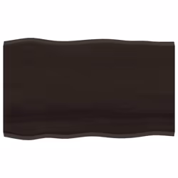 Piano Tavolo Marrone Scuro 100x60x2 cm in Rovere Non Trattatocod mxl 95731 - Vista aggiuntiva 2