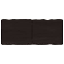 Piano Tavolo Marrone Scuro 120x50x(2-6)cm Rovere Non Trattatocod mxl 103991