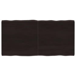 Piano Tavolo Marrone Scuro 120x60x(2-4)cm Rovere Non Trattatocod mxl 79284
