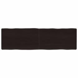 Piano Tavolo Marrone Scuro 140x40x(2-6)cm Rovere Non Trattatocod mxl 128676
