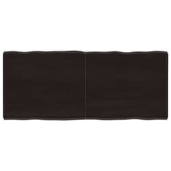Piano Tavolo Marrone Scuro 140x60x(2-6)cm Rovere Non Trattatocod mxl 104351