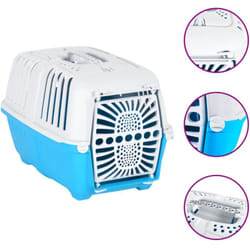 Vidaxl - Trasportino per Animali Bianco e Blu 48x31,5x33cm Polipropilene 52961