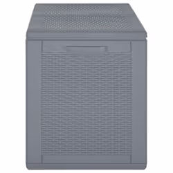 Contenitore da Giardino Grigio in Rattan PP 180 Lcod mxl 130672 - Vista aggiuntiva 3