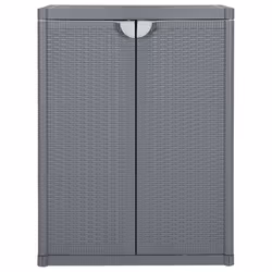 Armadio da Giardino Grigio 65x45x88 cm in Rattan PPcod mxl 131077