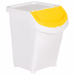 Cestini per Rifiuti Impilabili con Coperchi 3pz Bianchi PP 120Lcod mxl 87290 - Vista aggiuntiva 2